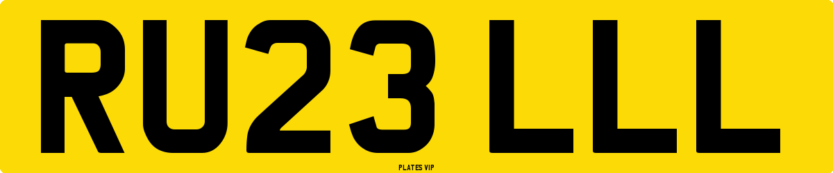 RU23 LLL Number Plate
