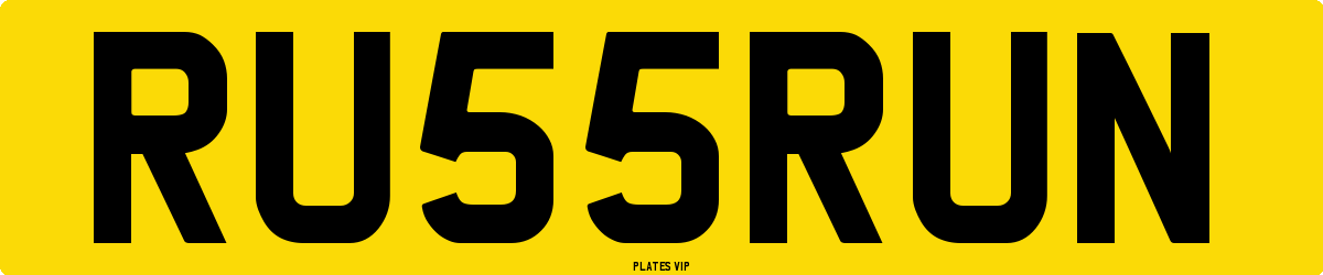 RU55RUN Number Plate