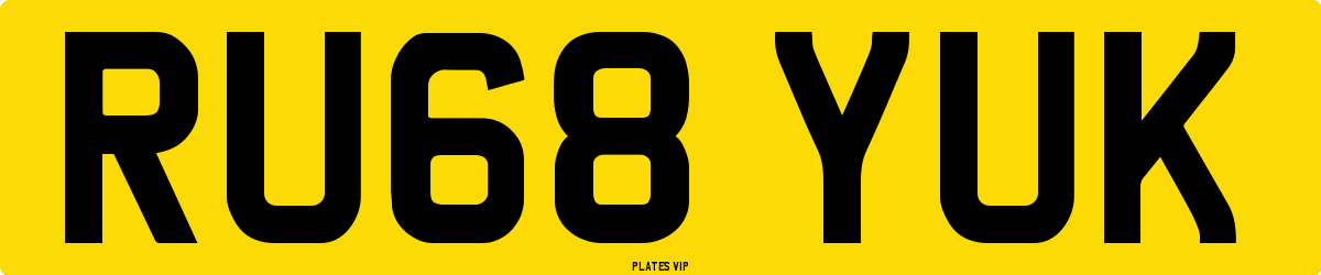 RU68 YUK Number Plate