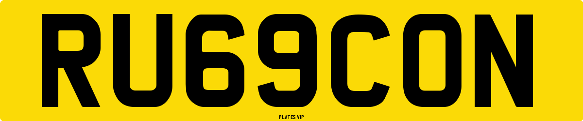 RU69CON Number Plate