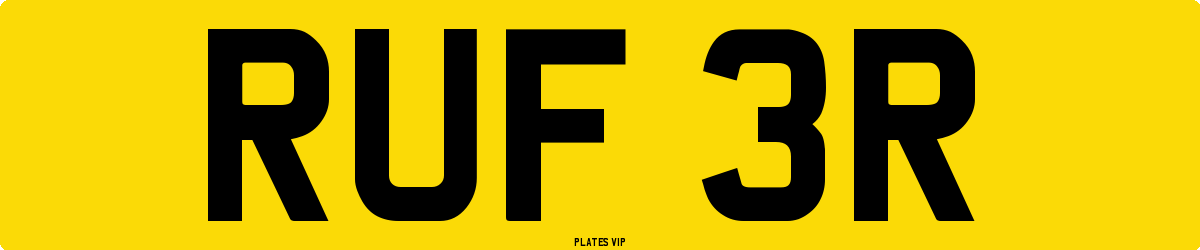 RUF 3R Number Plate