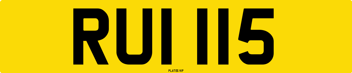 RUI 115 Number Plate