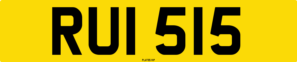 RUI 515 Number Plate