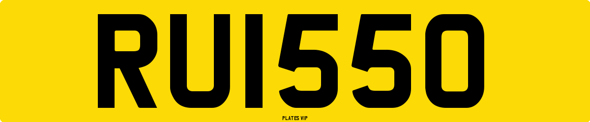 RUI550 Number Plate