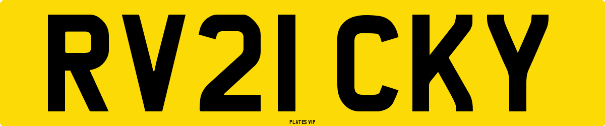RV21 CKY Number Plate