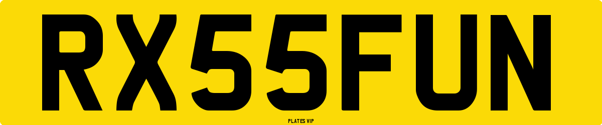 RX 55 FUN Number Plate