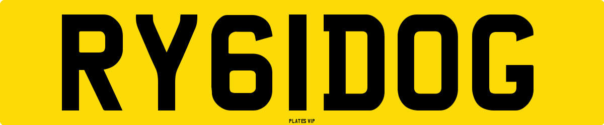 RY 61 DOG Number Plate