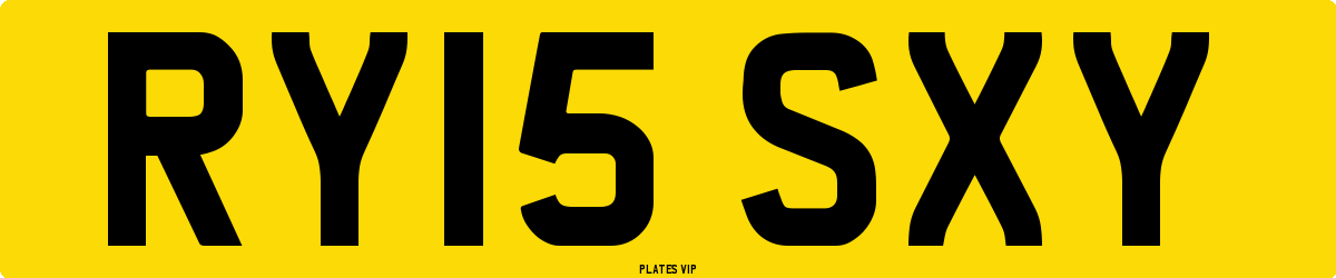 RY15 SXY Number Plate