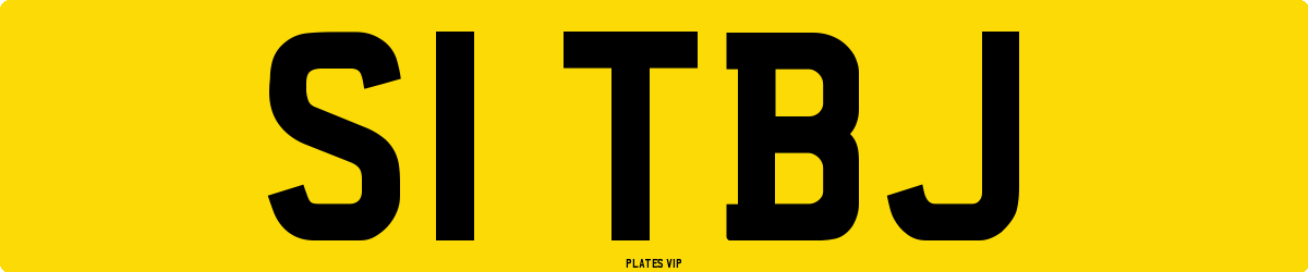 S1 TBJ Number Plate