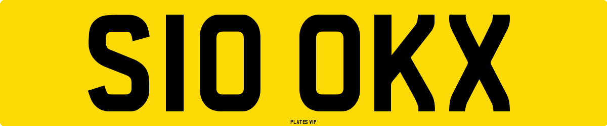 S10 OKX Number Plate