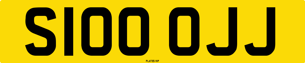 S100 OJJ Number Plate