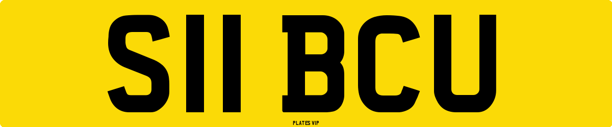 S11 BCU Number Plate