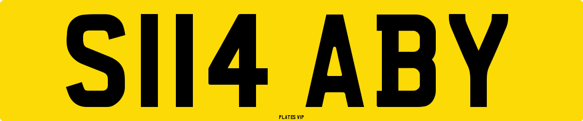 S114 ABY Number Plate