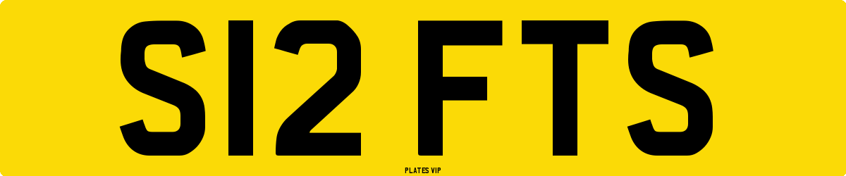 S12 FTS Number Plate