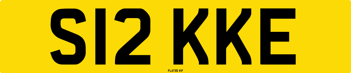 S12 KKE Number Plate