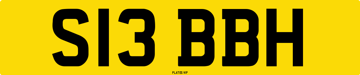 S13 BBH Number Plate