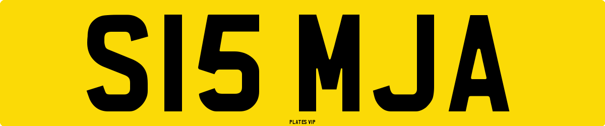 S15 MJA Number Plate