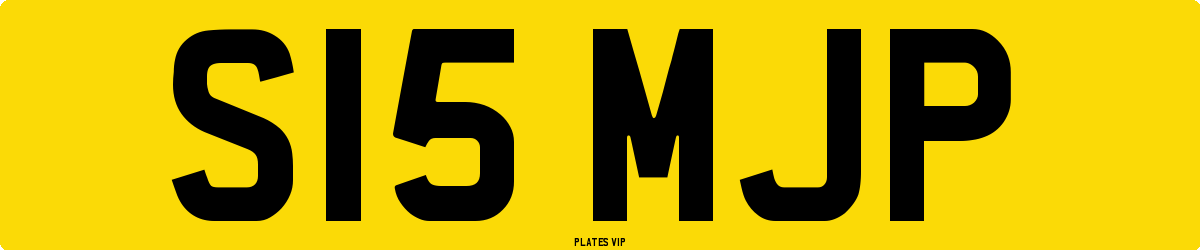 S15 MJP Number Plate