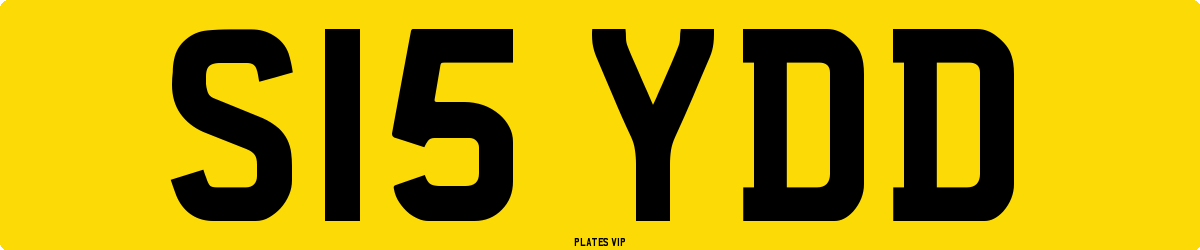 S15 YDD Number Plate