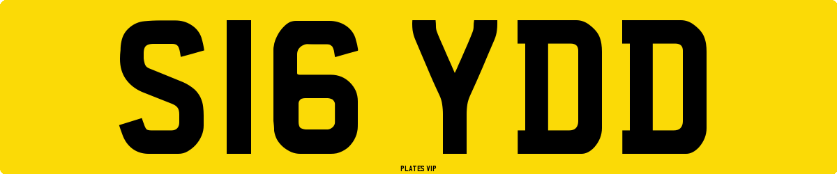 S16 YDD Number Plate