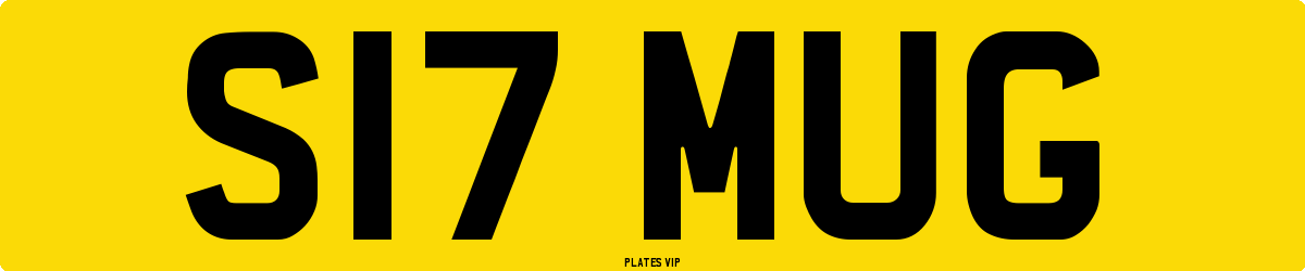 S17 MUG Number Plate