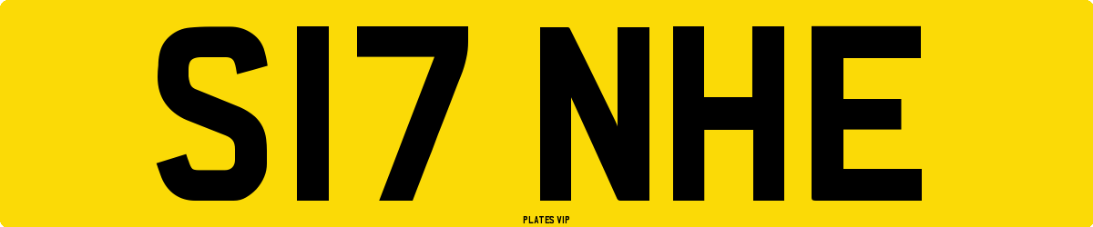 S17 NHE Number Plate