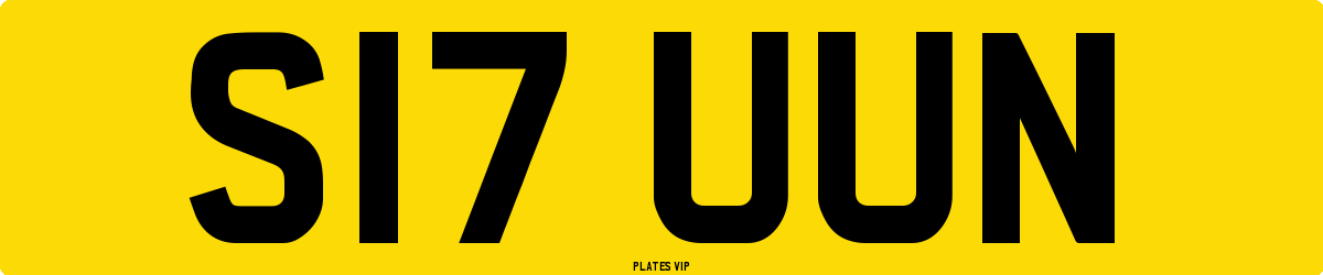 S17 UUN Number Plate