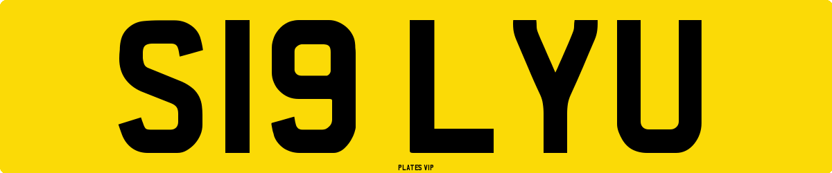S19 LYU Number Plate