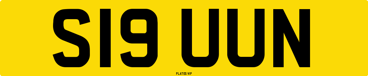S19 UUN Number Plate