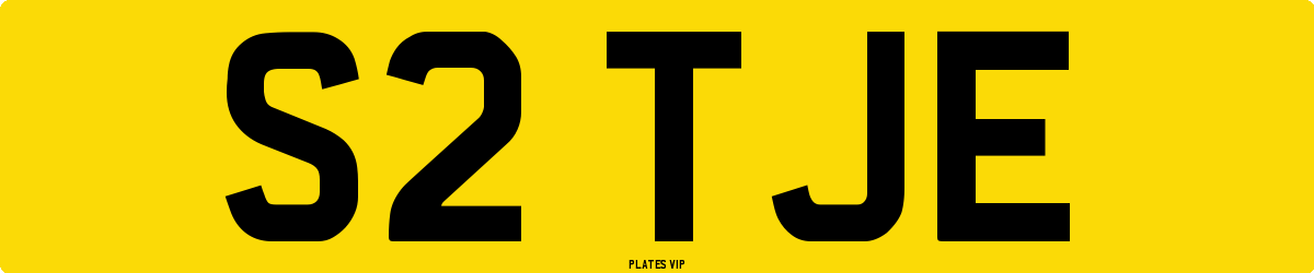 S2 TJE Number Plate