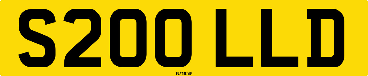 S200 LLD Number Plate