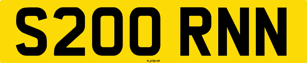 S200 RNN Number Plate