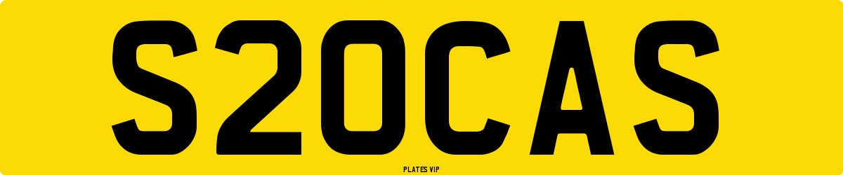 S20CAS Number Plate