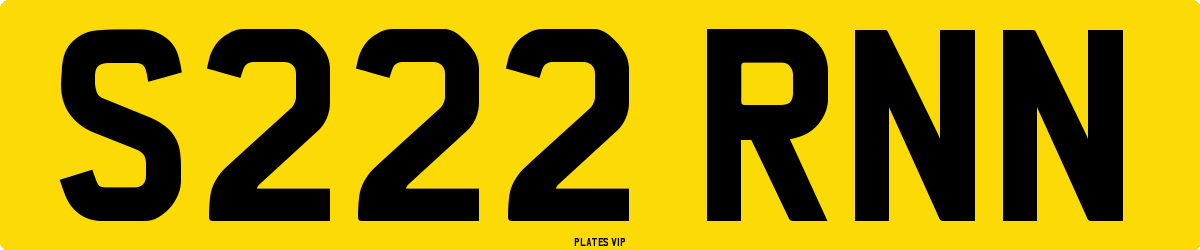 S222 RNN Number Plate