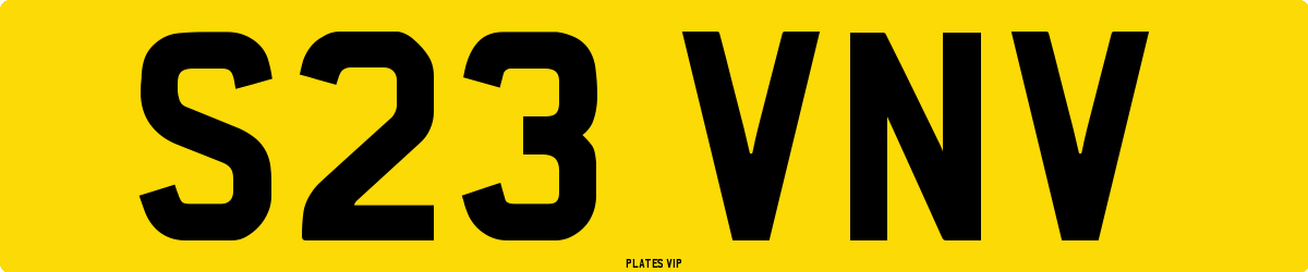 S23 VNV Number Plate