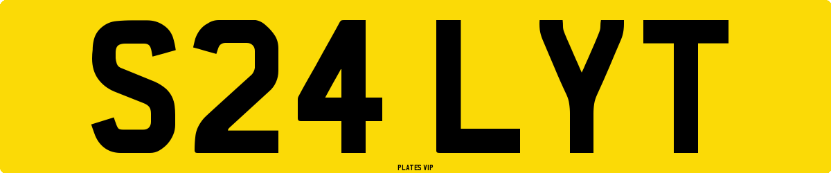 S24 LYT Number Plate