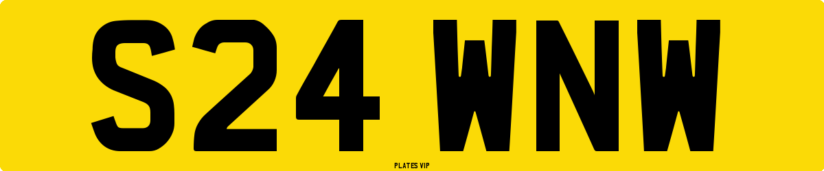 S24 WNW Number Plate