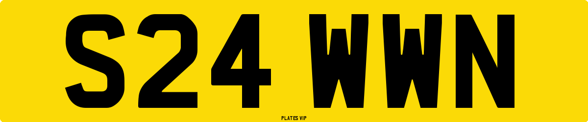 S24 WWN Number Plate