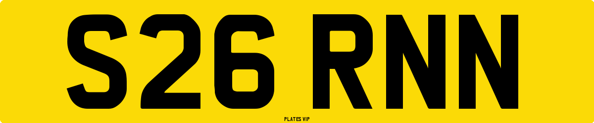 S26 RNN Number Plate