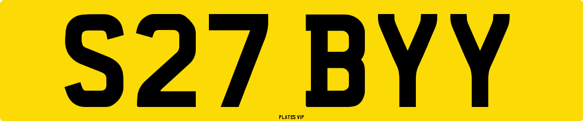 S27 BYY Number Plate