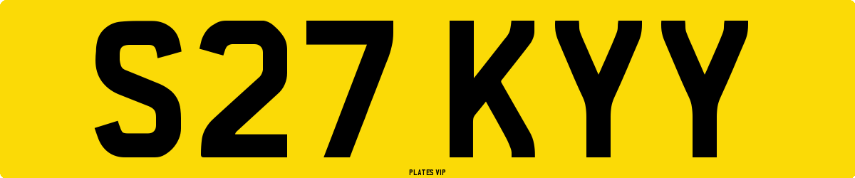 S27 KYY Number Plate