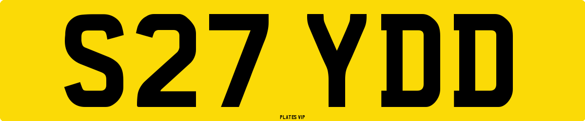 S27 YDD Number Plate