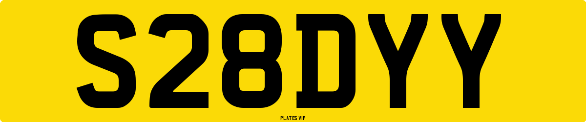 S28  DYY Number Plate