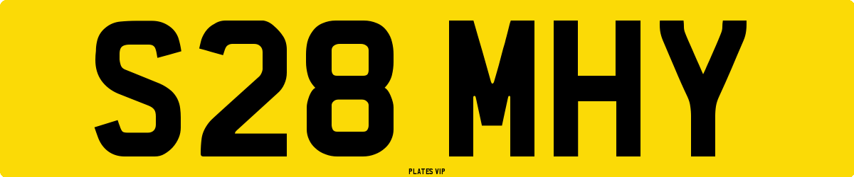 S28 MHY Number Plate