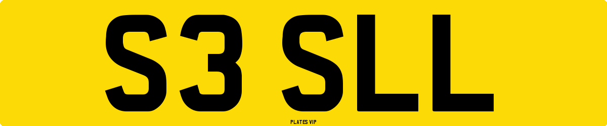 S3 SLL Number Plate