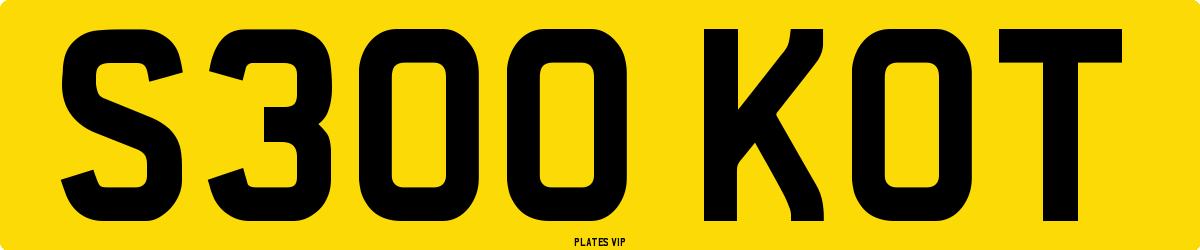 S300 KOT Number Plate