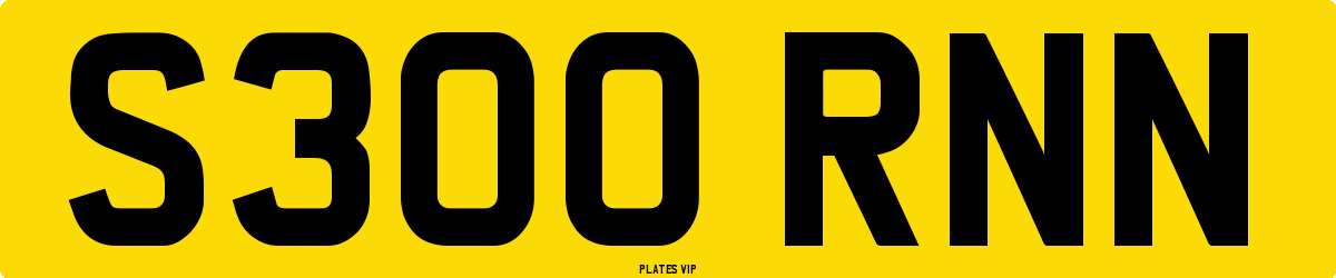 S300 RNN Number Plate