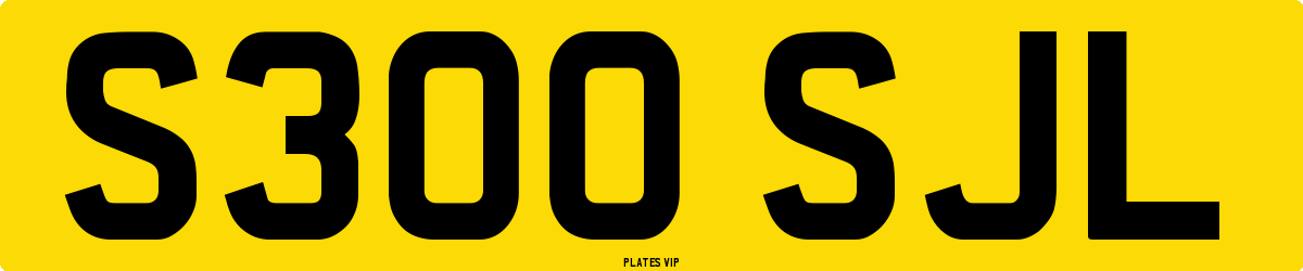 S300 SJL Number Plate