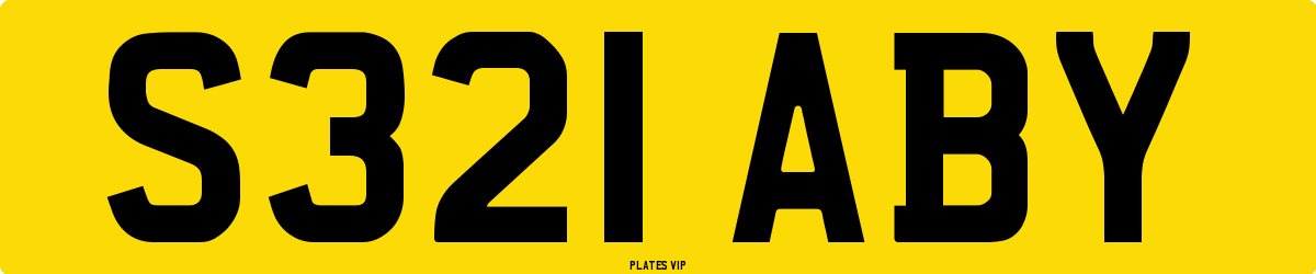 S321 ABY Number Plate