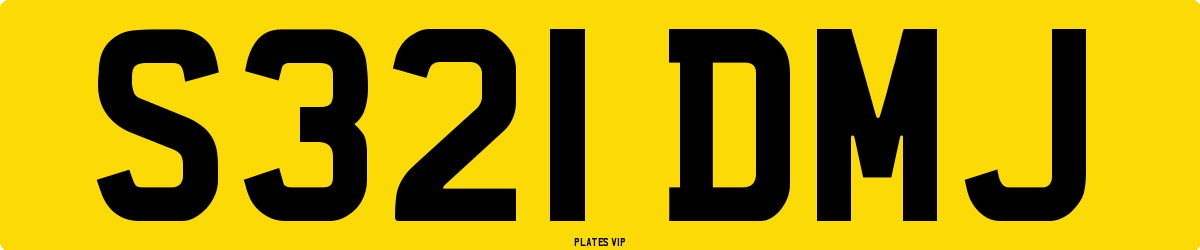 S321 DMJ Number Plate